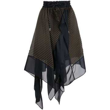 asymmetric-panel skirt