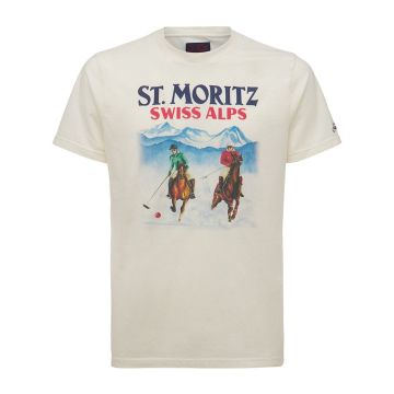 ST.MORITZ印花棉质平纹针织T恤