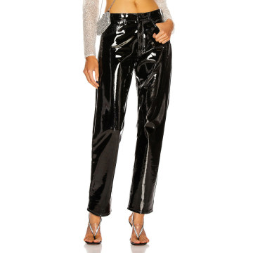 Patent Leather Loose Trouser