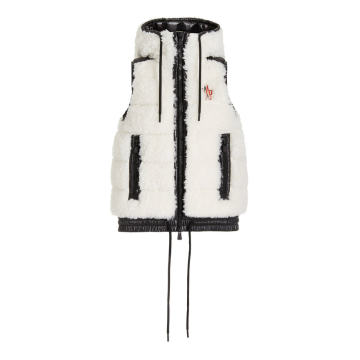 3 Moncler Grenoble Faux Shearling Hooded Down Vest