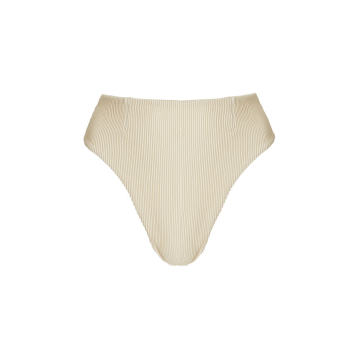 Hotpant Ribbed-Knit High-Rise Bikini Bottom
