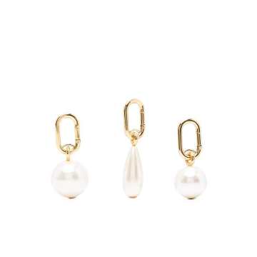set-of-three faux-pearl drop charms