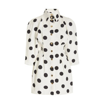 Shape Shifter Polka-Dot Cotton Mini Dress