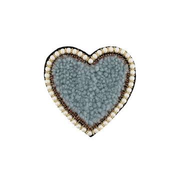 embellished heart brooch