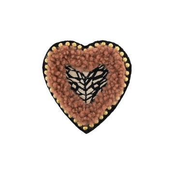 embellished heart brooch