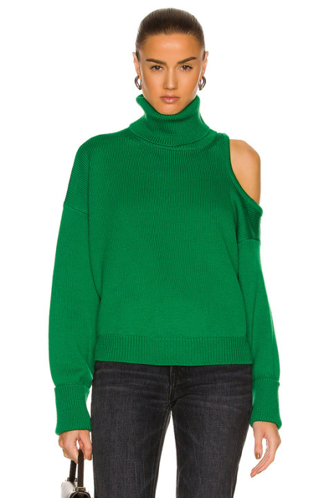 Cut Out Turtleneck Sweater展示图