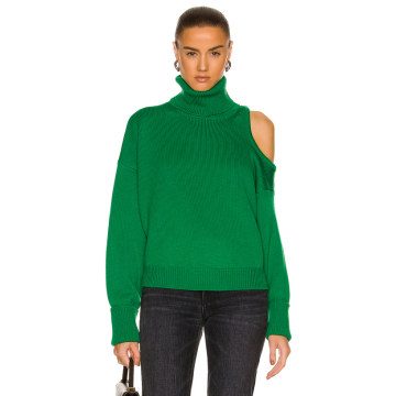 Cut Out Turtleneck Sweater