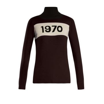 Roll-neck 1970 wool sweater