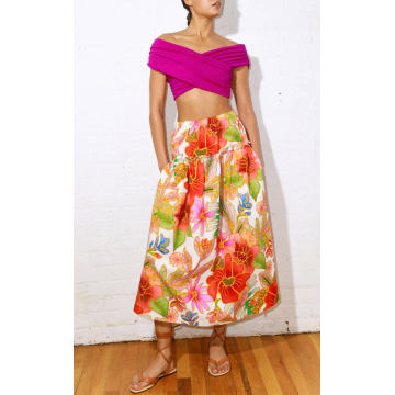 Alejandra Organic Cotton Midi Skirt