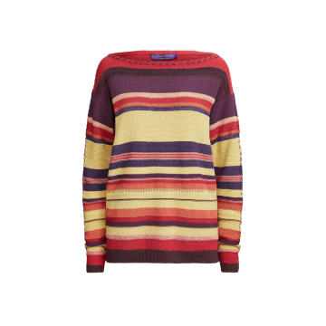 Striped Linen-Silk Sweater