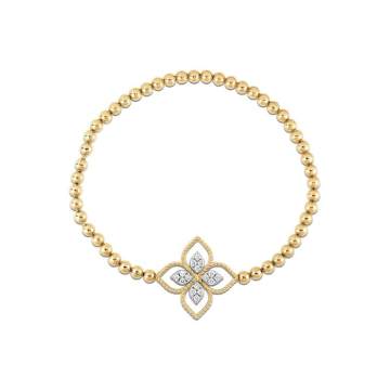 PRINCESS FLOWER 钻石18K黄金花卉造型串珠手链