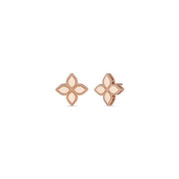 PRINCESS FLOWER 18K玫瑰金花卉造型耳环