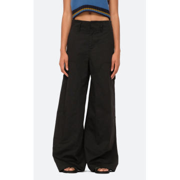 Sia Patched Low-Rise Wide-Leg Pants