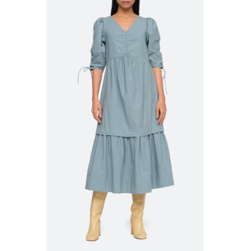 Sia Cutout Cotton Midi Dress
