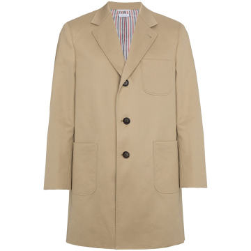 Silk Single Breasted Two Button Overcoat