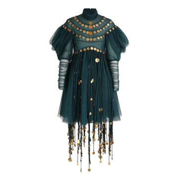 Celestial Zodiac Charm Midi Dress
