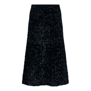 Shimmering Attraction Midi Skirt
