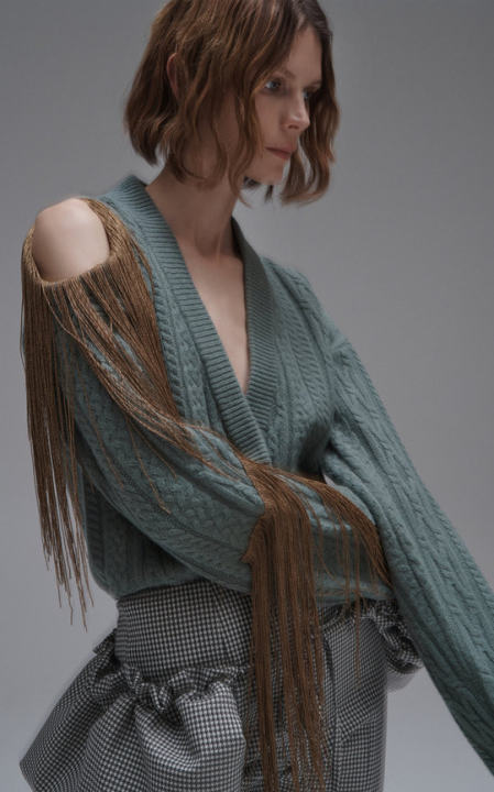 Marvelle Fringe Merino Wool-Blend Sweater展示图