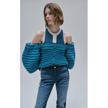 Orlan Layered Look Cotton-Blend Sweater