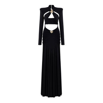 Buckle-Detailed Cutout Gown