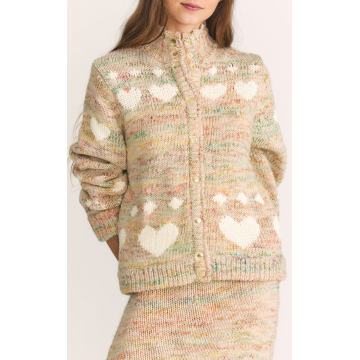Polina Marled Knitted Bomber Jacket