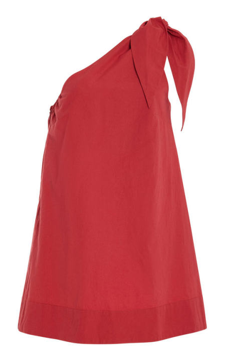 Exclusive Freya One-Shoulder Cotton Mini Dress展示图