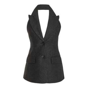 Halter Wool-Cashmere Vest