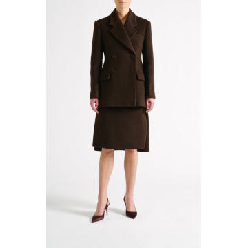 Angelina Double-Breasted Wool-Blend Jacket