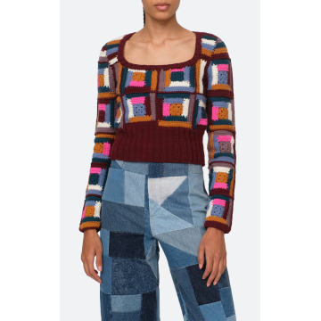 Camryn Crochet Wool Sweater