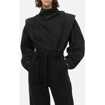 Therese Twill Turtleneck Top