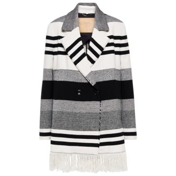 Striped Luxury棉质与羊毛夹克