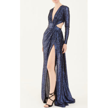 Sequin Cutout Gown