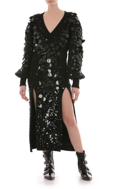 Embellished Virgin-Wool Midi Dress展示图