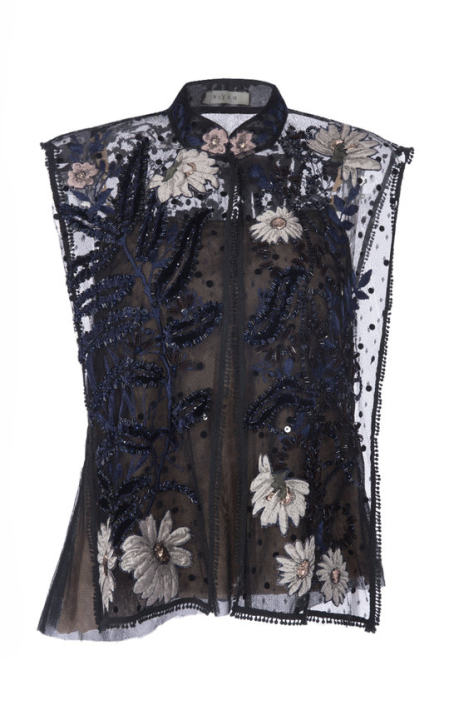 Jacqueline Embroidered Tulle Maxi Dress展示图