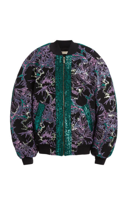 Embroidered Tulle Bomber Jacket展示图