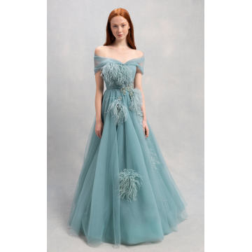 Coronet Off-The-Shoulder Gown