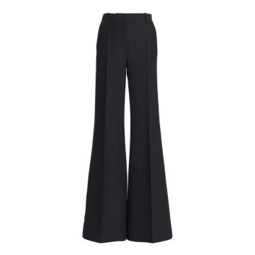 Crepe Couture High-Waisted Straight-Leg Pants