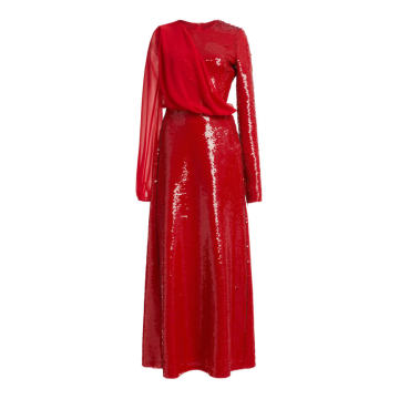 Asymmetric Sequin Gown
