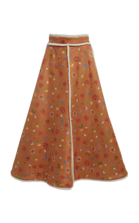 Quartered A-Line Midi Skirt展示图