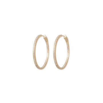 14k Gold Inside Out Hoop Earrings
