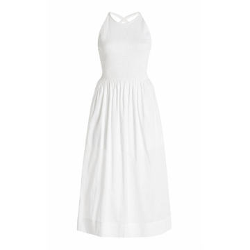 Soleil Open-Back Cotton Maxi Dress