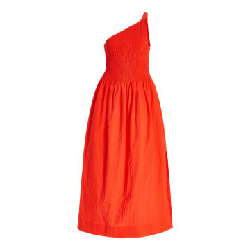 Isa One-Shoulder Cotton Maxi Dress