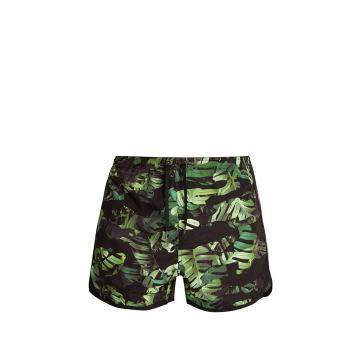 Camouflage palm leaf-print swim shorts