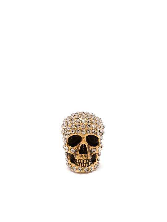 crystal-embellished skull earrings展示图