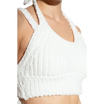 WHITE ‘NUVOLA’ CROP TOP