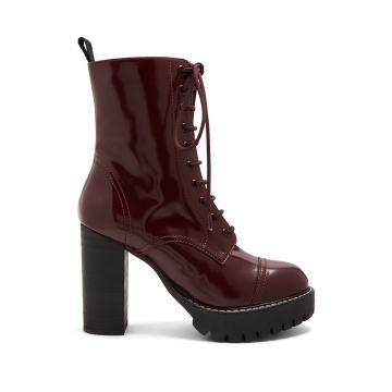 Lace-up leather boots