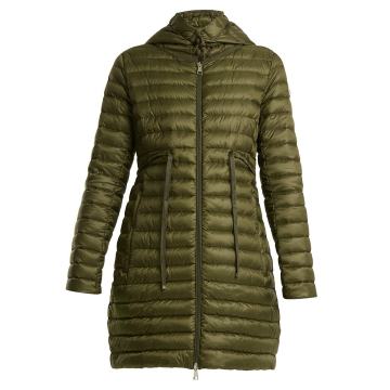 Barbel quilted down hooded coat