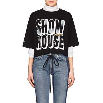 "Showhouse" Cotton Jersey Oversized T-Shirt