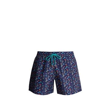 Fish-print swim shorts