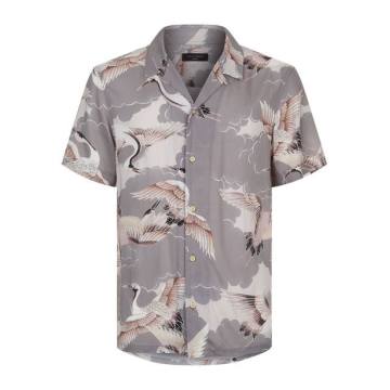 Romaji Stork Printed Short Sleeve Shirt